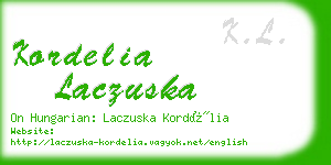 kordelia laczuska business card